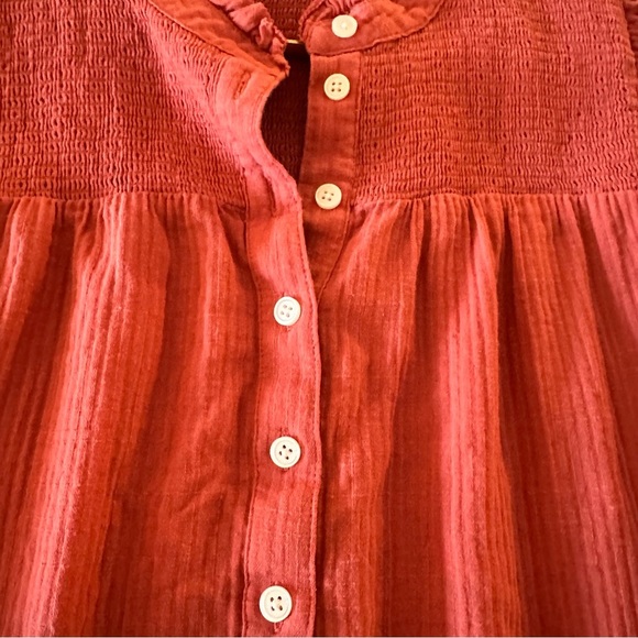 Rust colored J Crew Garden Top in Soft Gauze. 100% cotton. XL. EUC - Picture 4 of 7